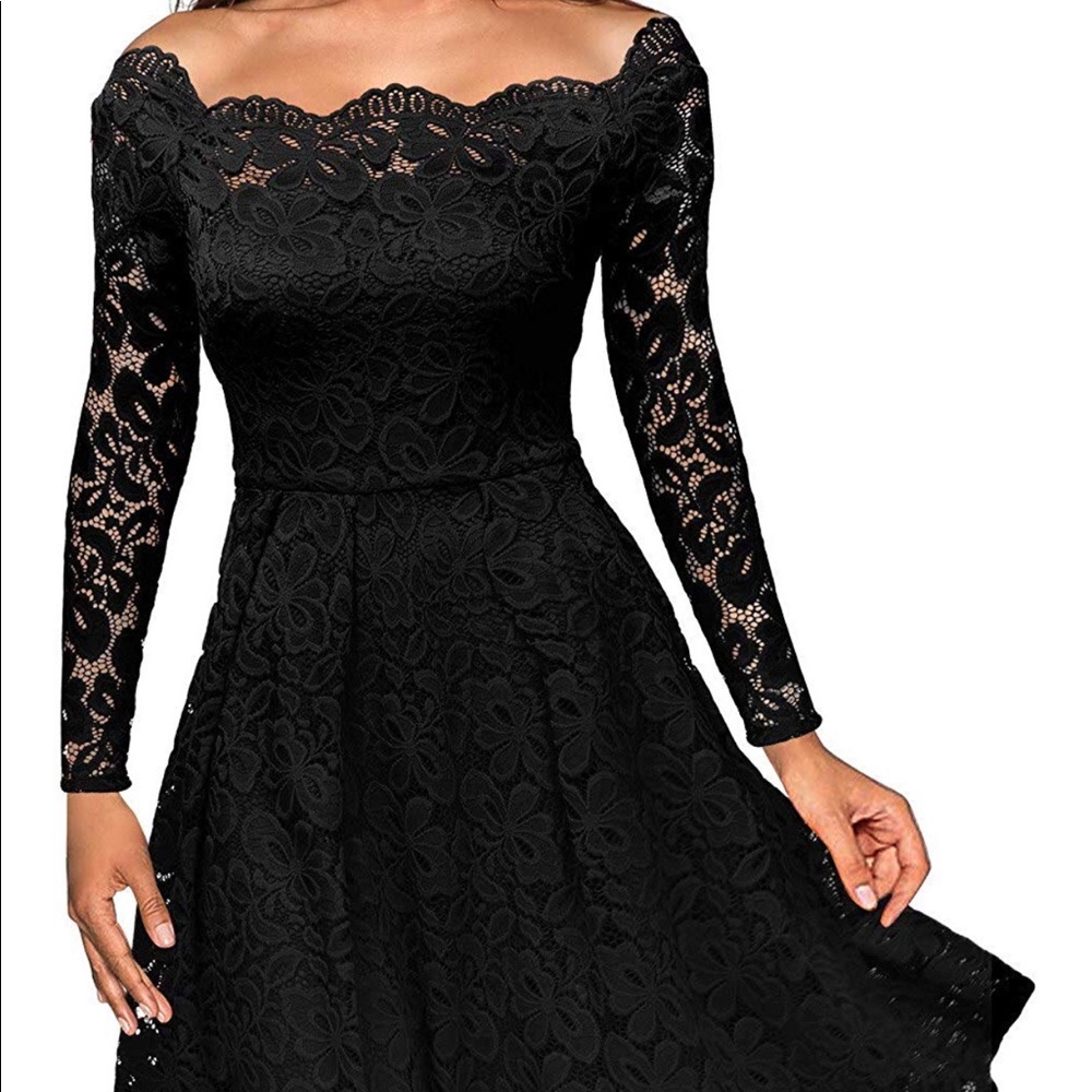 Miss May black lace dress, NWOT